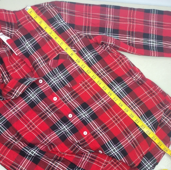 New! NWT Victoria's Secret Red Plaid Shirt - Picture 6 of 7